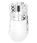 Attack Shark R1 wireless gaming mouse by Minha loja, showing ergonomic design and customizable buttons on a sleek black surface.