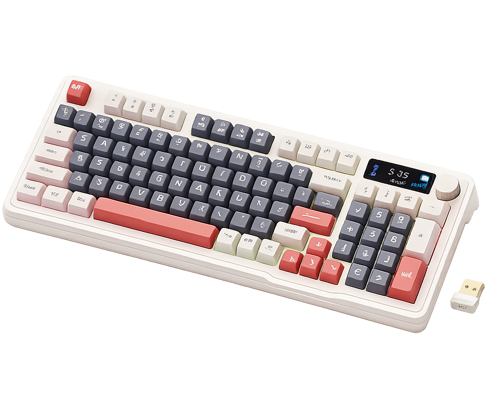 FreeWolf M96 Wireless Keyboard with Screen