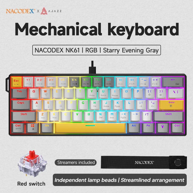 Ajazz NK61 Gaming Keyboard — 60%