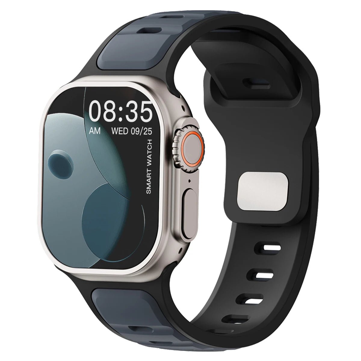 Apple Watch silicone sport band in vibrant colors, designed for comfort and durability, perfect for active wear.