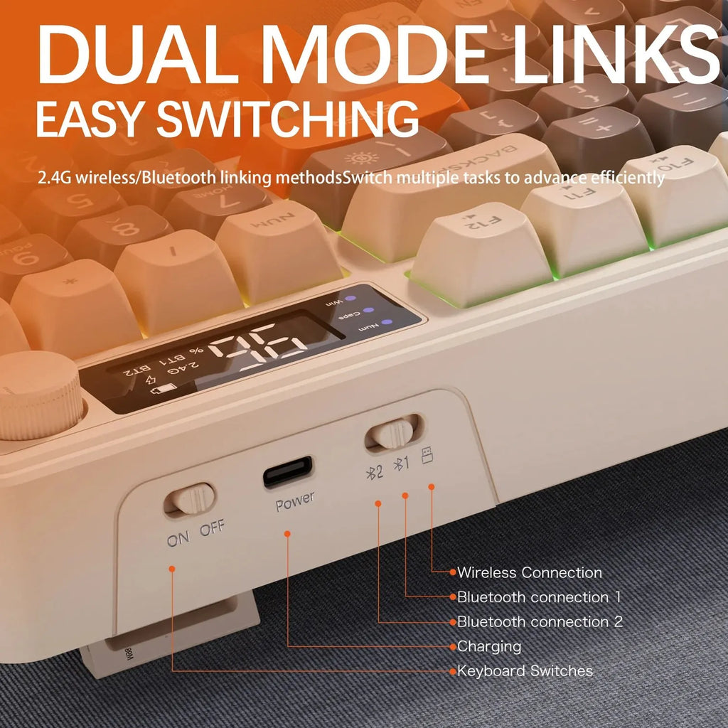 FreeWolf M96 Wireless Keyboard with Screen