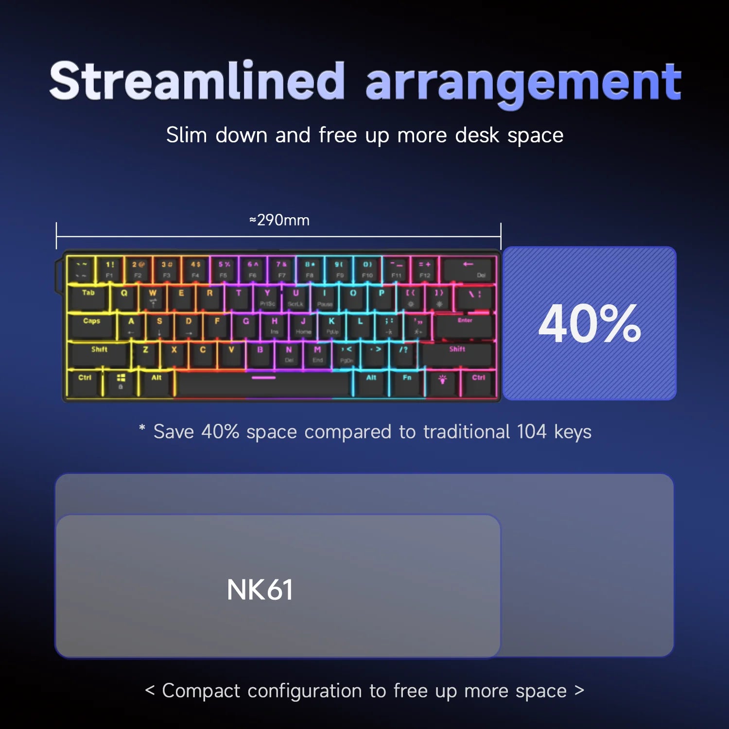Ajazz NK61 Gaming Keyboard — 60%