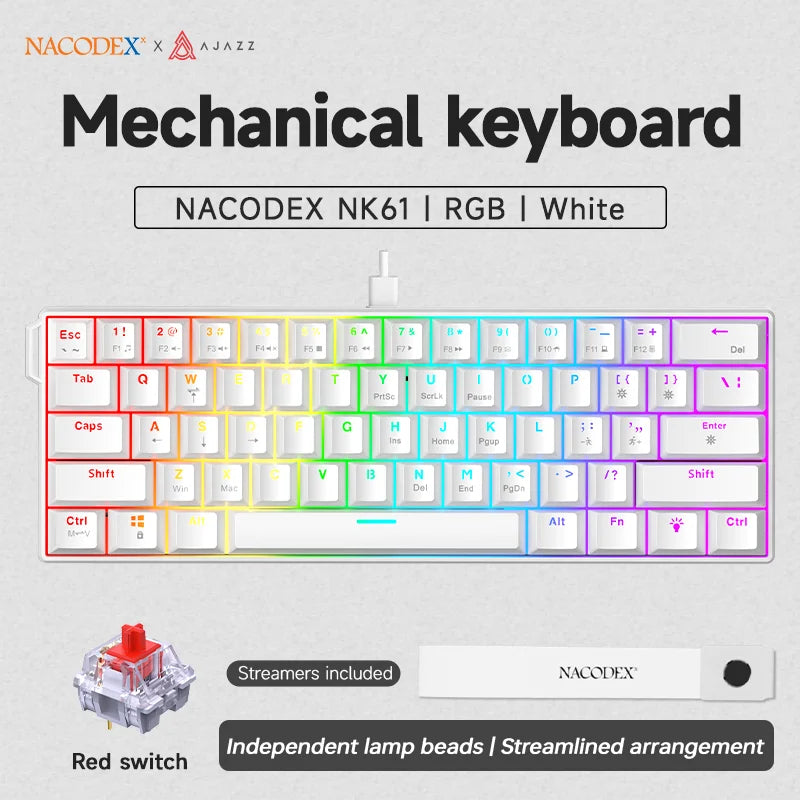 Ajazz NK61 Gaming Keyboard — 60%