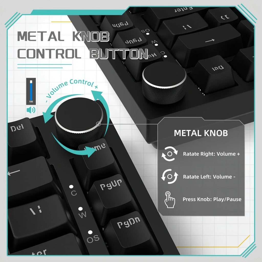 Ajazz AK820 Wired Mechanical Keyboard