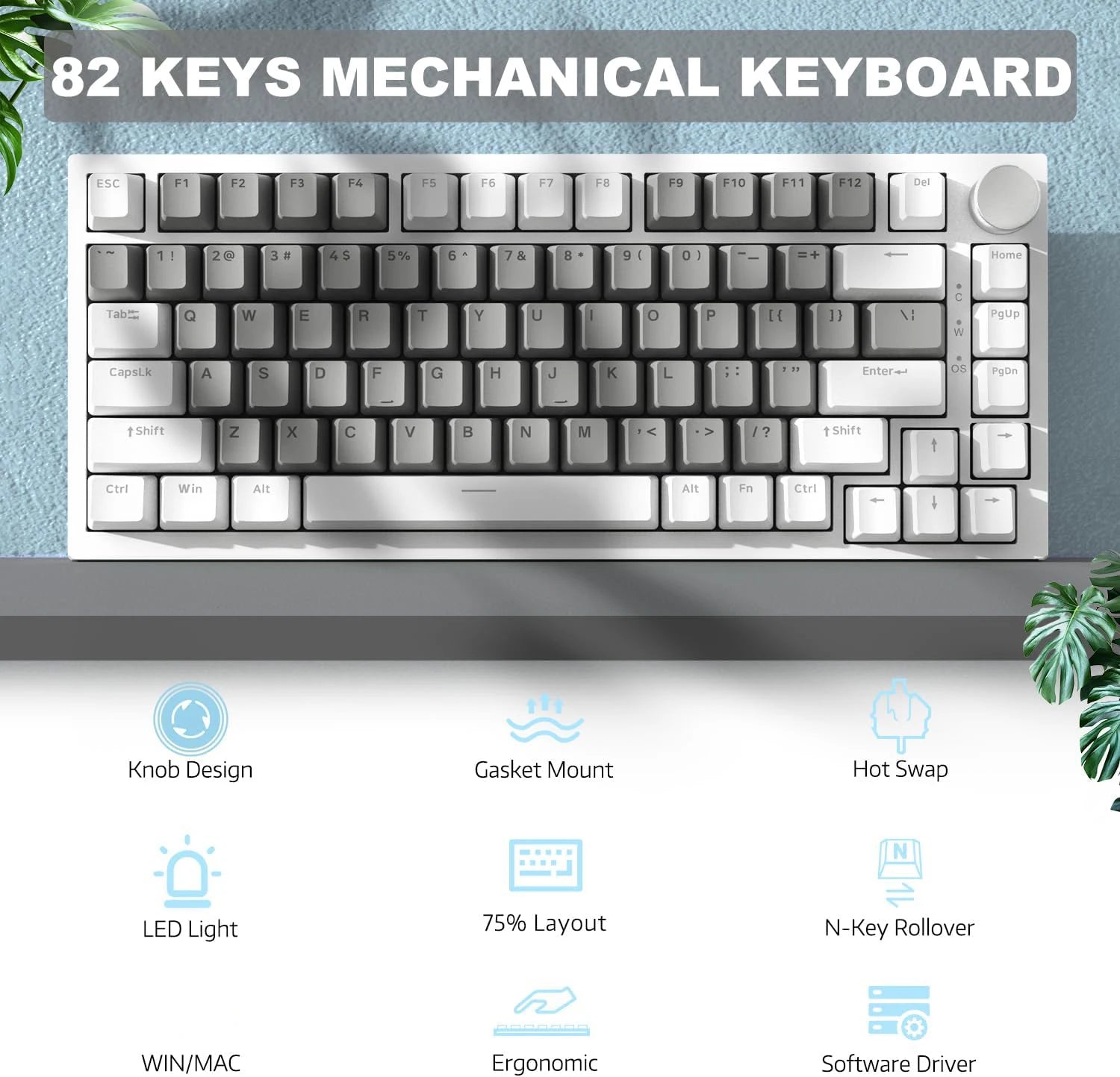 Ajazz AK820 Wired Mechanical Keyboard