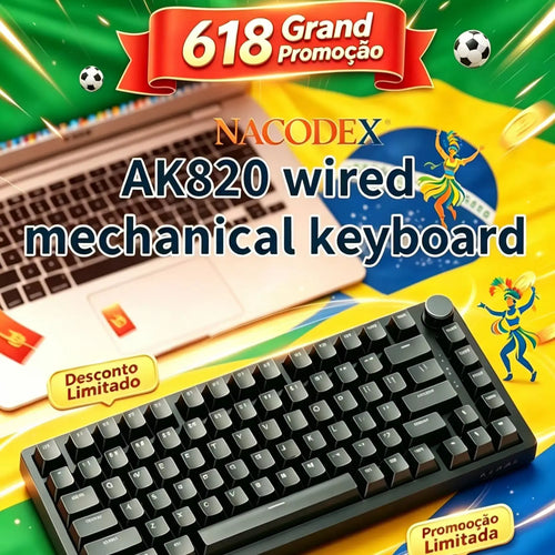 Ajazz AK820 Wired Mechanical Keyboard